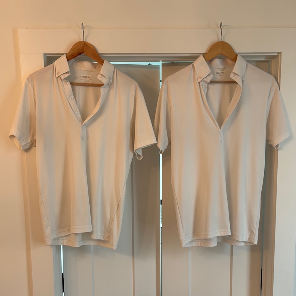 Collars & Co Oxford Polo Shirts white classic